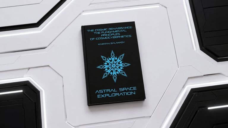 Cover of Astral Space Exploration displayed against a futuristic geometric wall with illuminated panel accents.