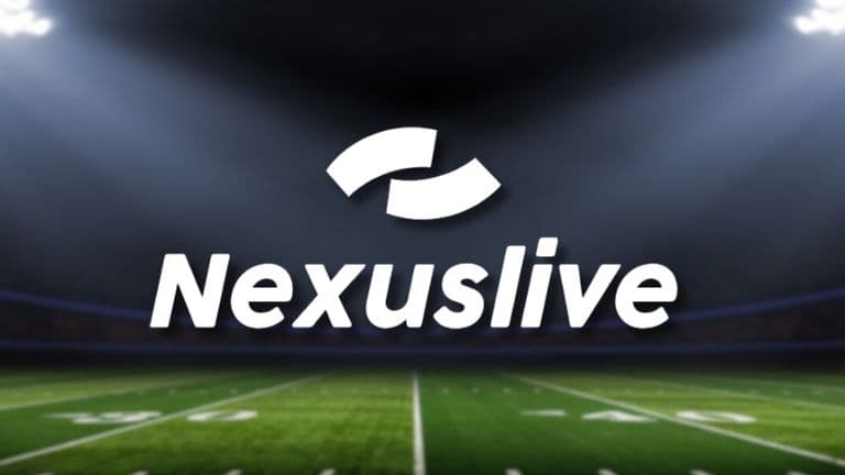 Logo of Nexuslive, a platform for live sports streaming, featuring dynamic graphics and vibrant colors.