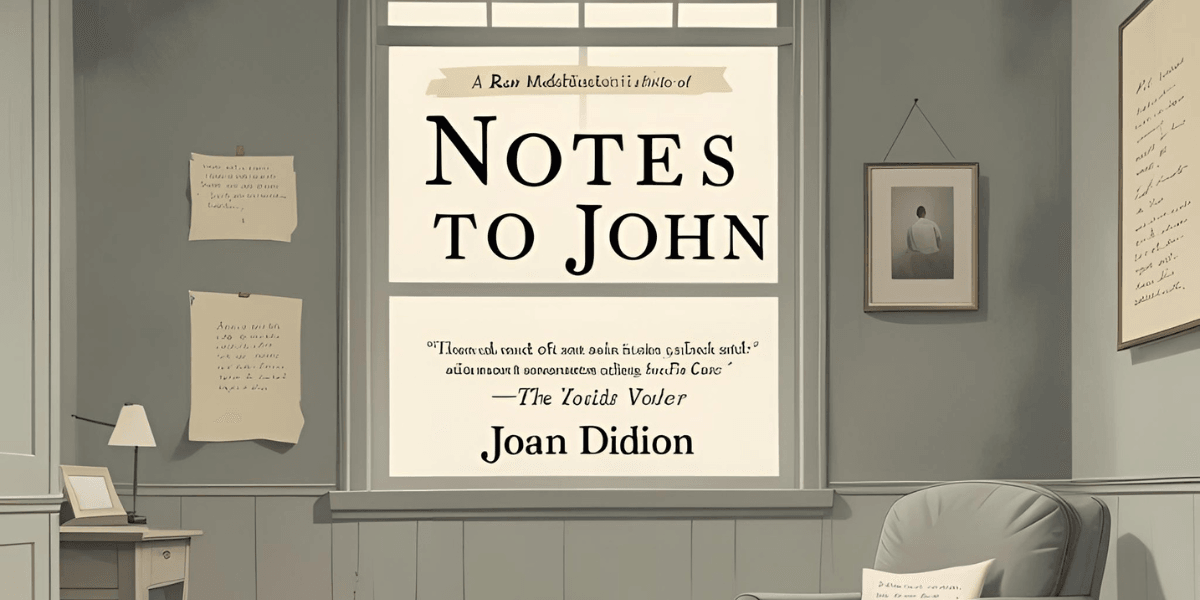 Joan Didion’s ‘Notes to John’ Provides Candid Reflection on Personal Struggles