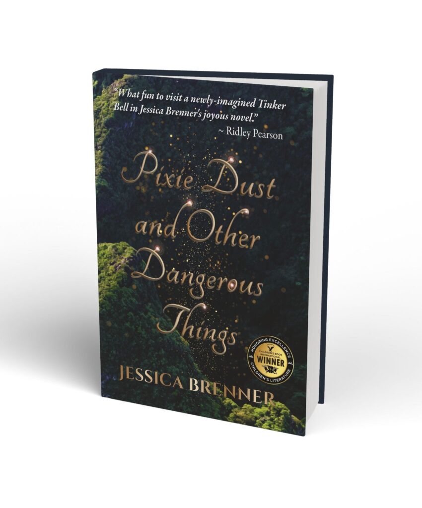 Cover of Pixie Dust and Other Dangerous Things by Jessica Brenner with Children’s Book International Winner badge.